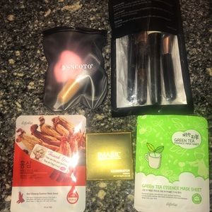 Makeup brush set, makeup sponge, highlight powder